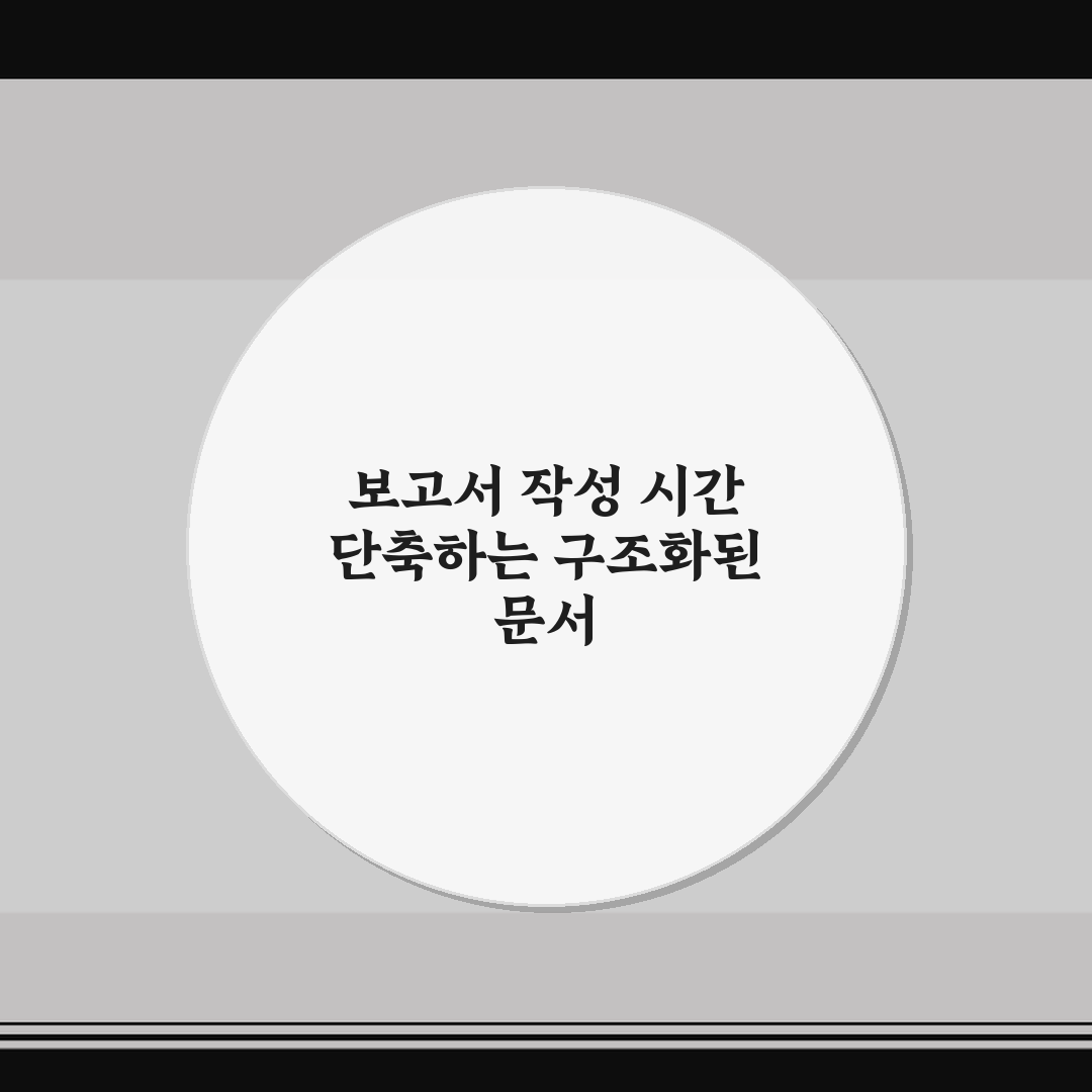 보고서 작성 시간 단축하는 구조화된 문서 정리 방법 꿀팁