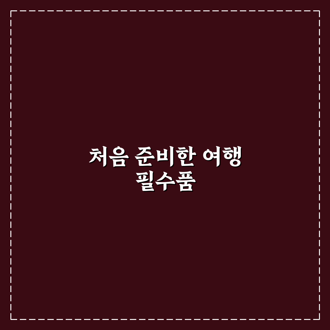 짐 싸기 체크리스트 여행 전 빠뜨리기 쉬운 준비물 정리 솔직후기