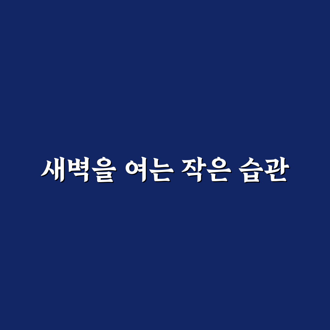 기상 즉시 행동 요령으로 아침 시간 낭비 줄이는 실전 팁 사용후기
