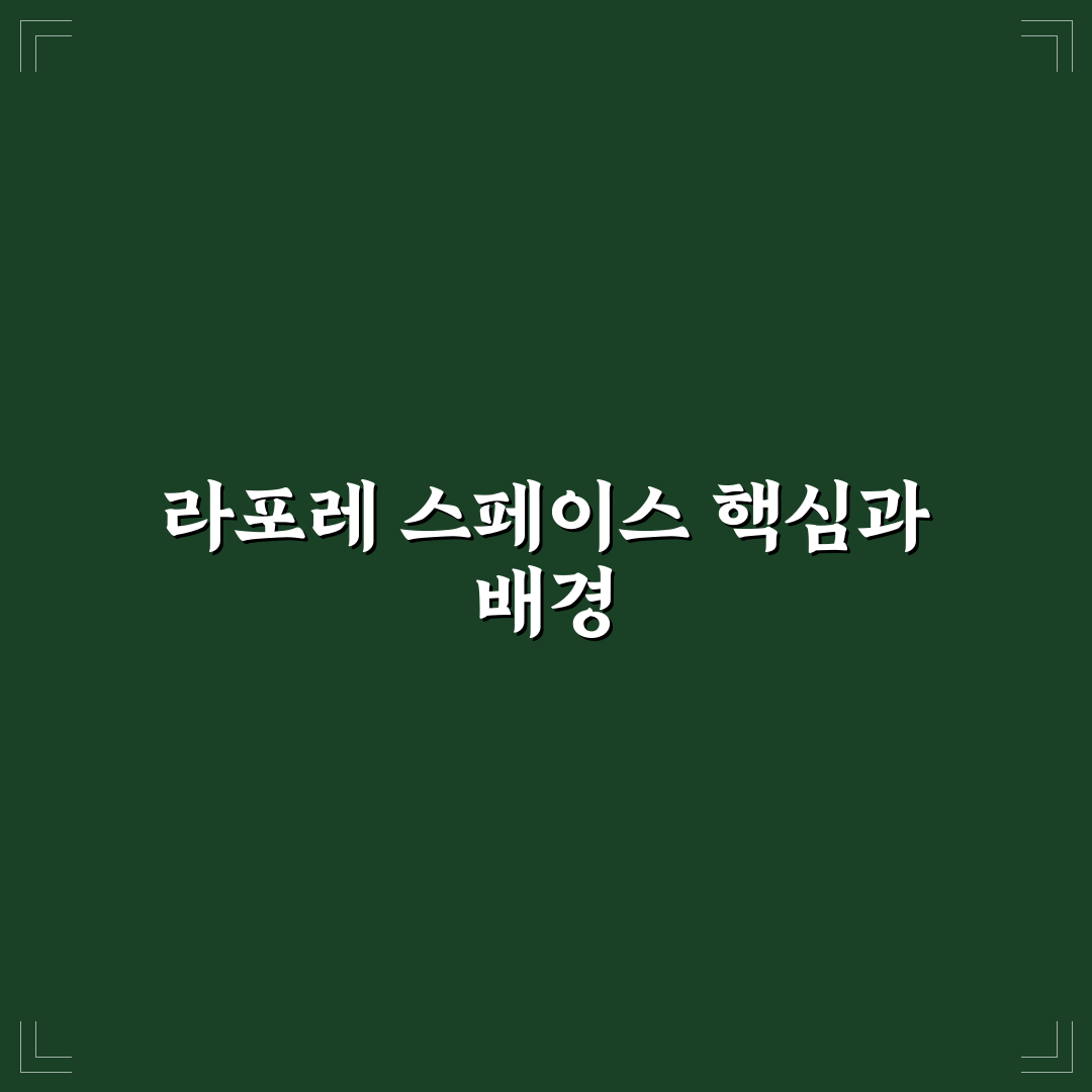 라포레 스페이스 이용 가이드와 5가지 체크포인트 분석