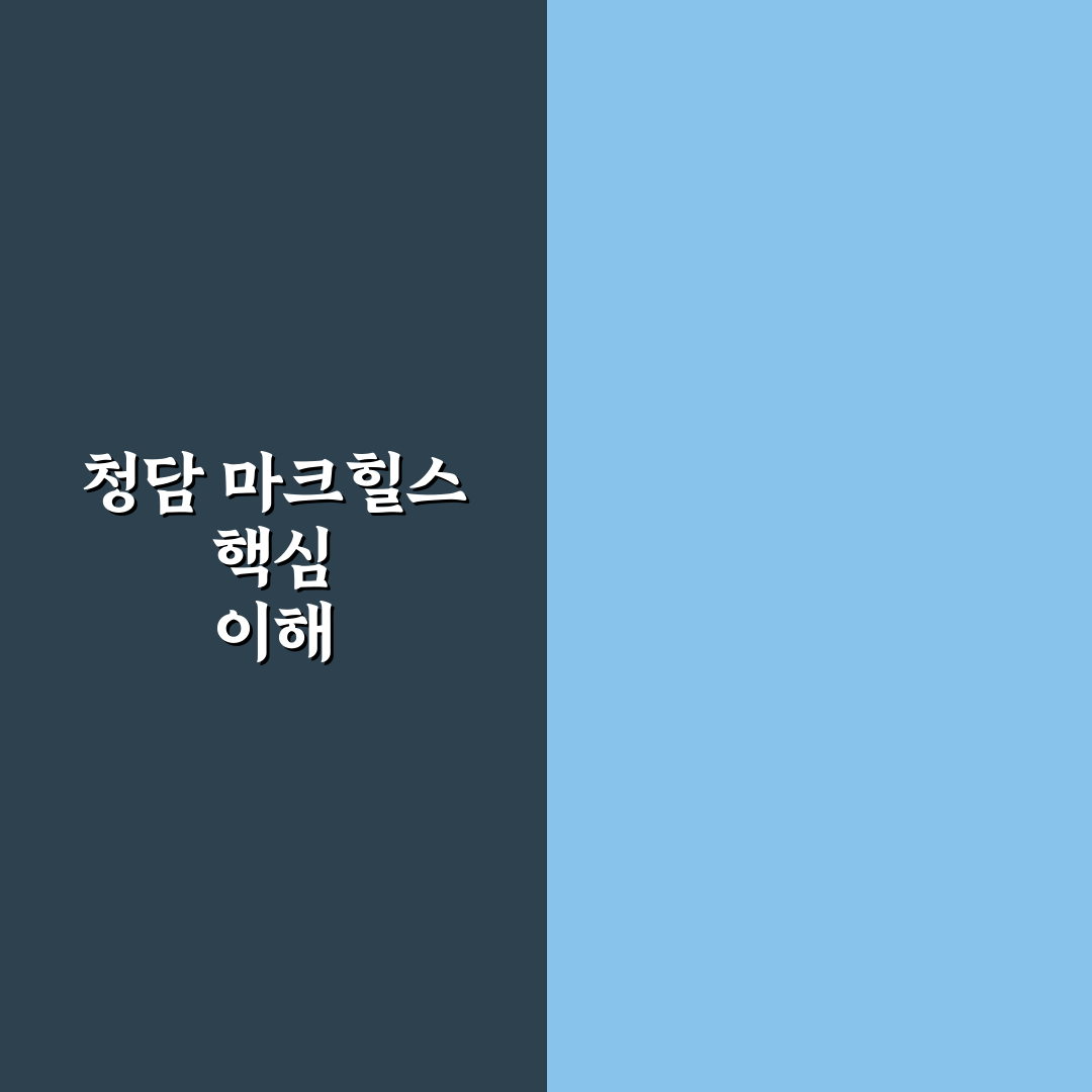 청담 마크힐스 방문 전 알아두면 좋은 꿀팁 정리