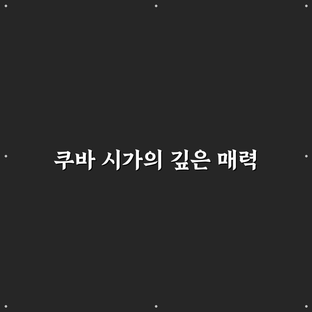 쿠바 시가 초보자도 알기 쉬운 추천과 팁 공유