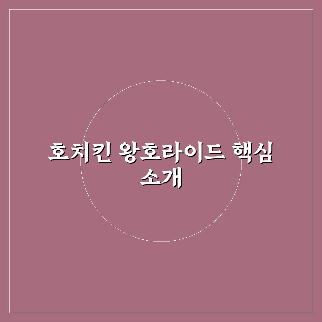 호치킨 왕호라이드 추천과 사용 팁 정리