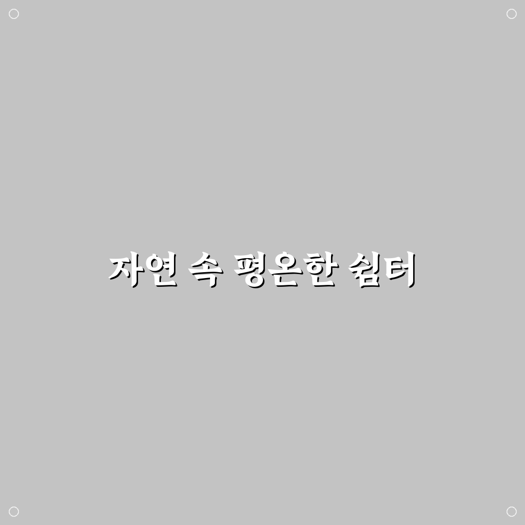팔당 숲속의 작은 집 방문 전 알아두면 좋은 꿀팁