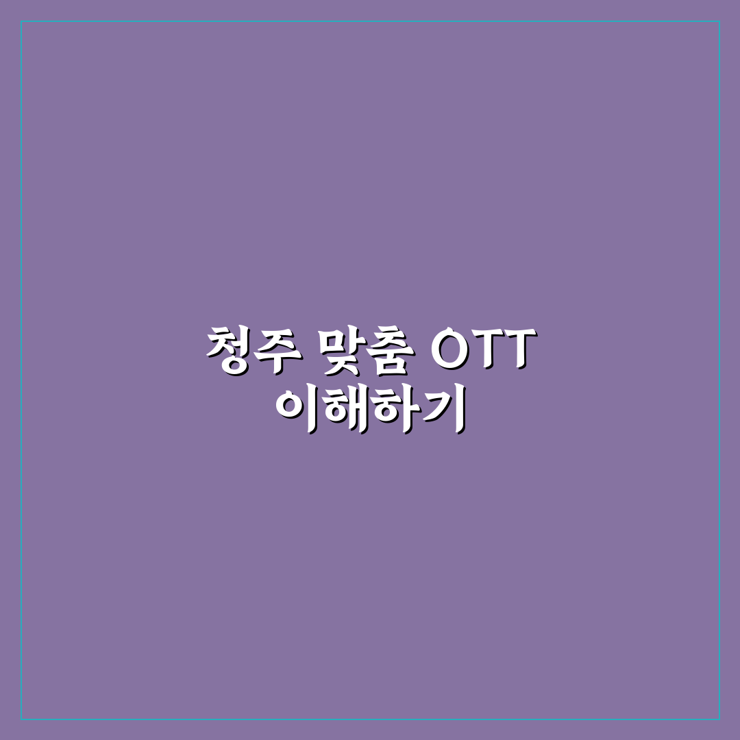 청주 ott 프라이빗 이용 꿀팁과 알아두면 좋은 정보