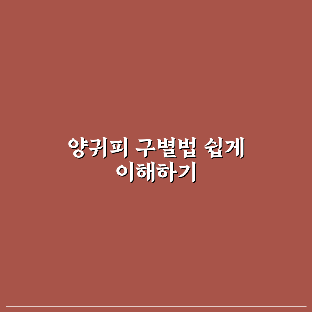 양귀비 구별법 5가지 기준과 주요 특징 비교 분석