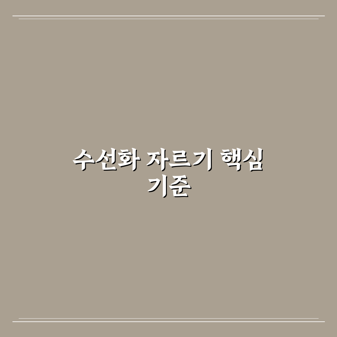 수선화 꽃대 자르는 방법 5가지 기준과 체크포인트 총정리