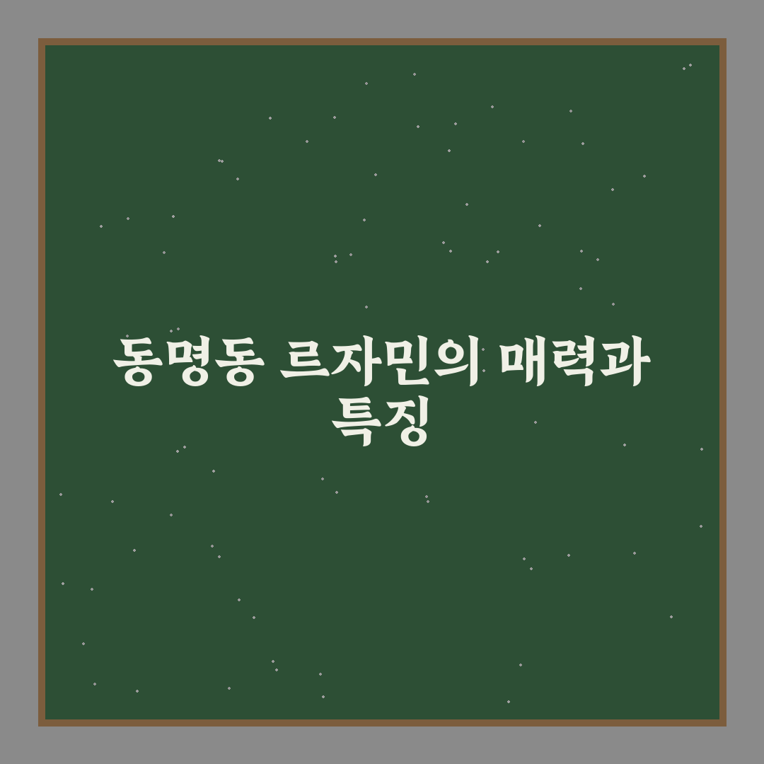 동명동 르자민 비교 분석과 5가지 체크포인트 총정리