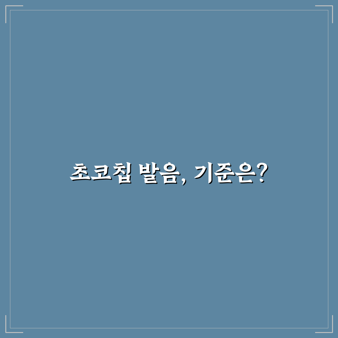 촉촉한 초코칩 발음 테스트 기준과 5가지 체크포인트 분석