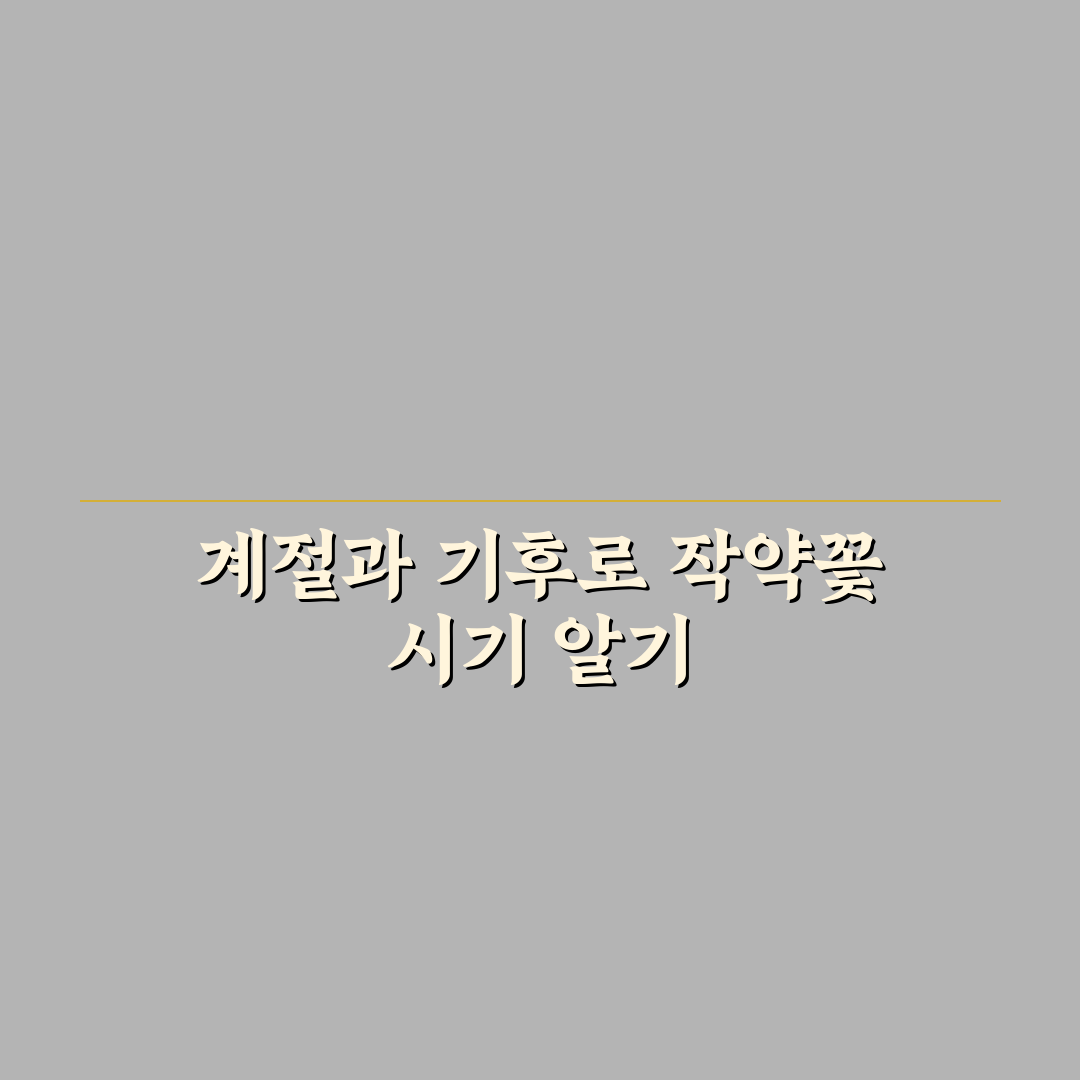 작약꽃 피는 시기와 조건별 개화 기준 총정리