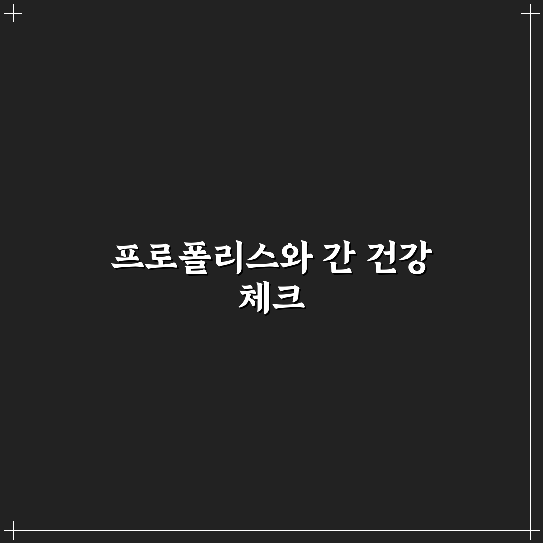 프로폴리스 간수치 영향 5가지 기준 비교와 분석