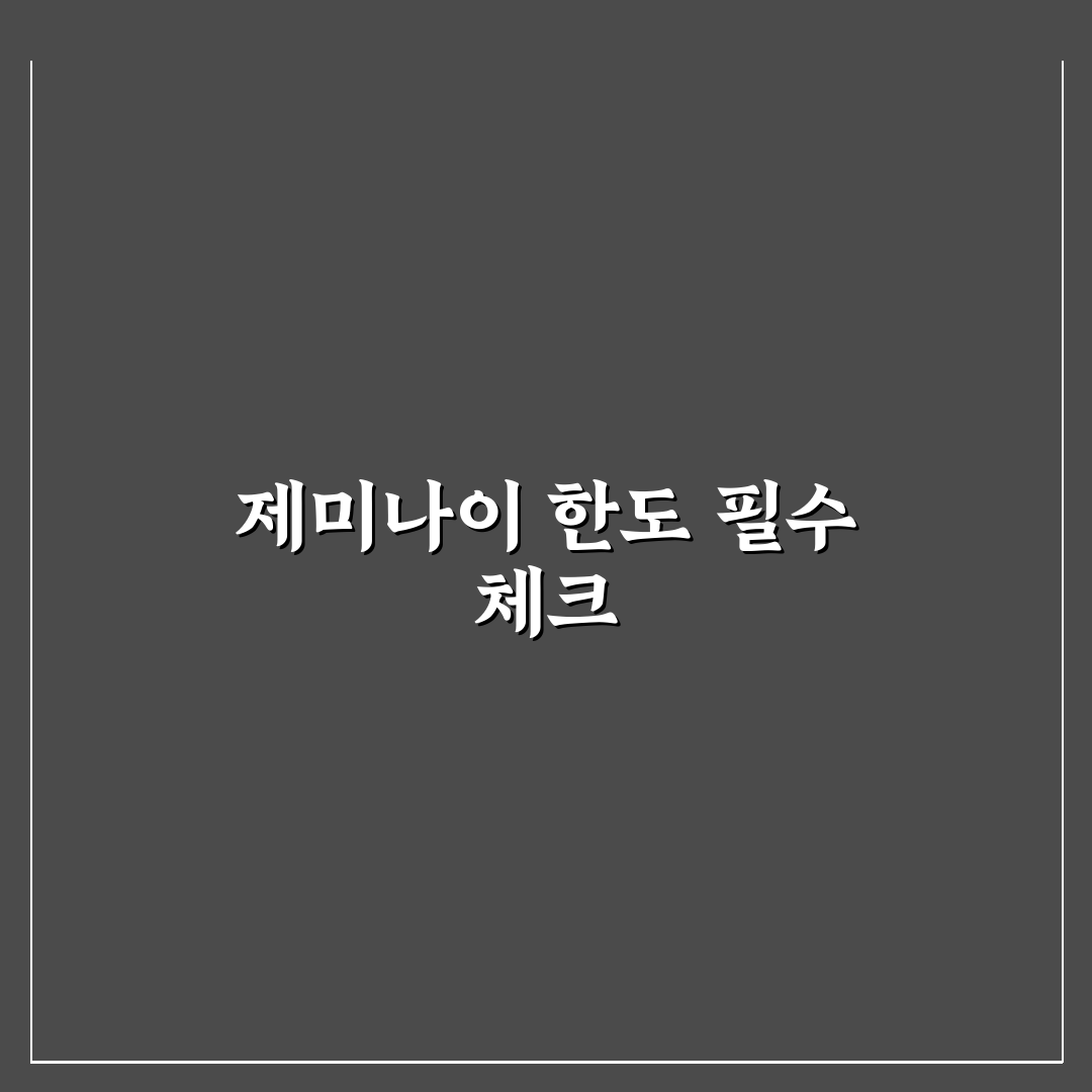제미나이 한도 설정 가이드와 주요 체크포인트 분석