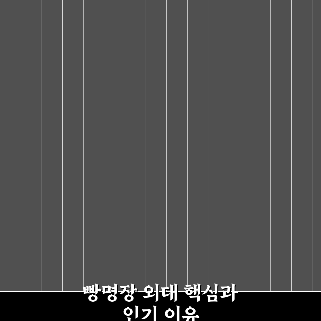 빵명장 외대 선택 가이드와 주요 비교 분석 5가지